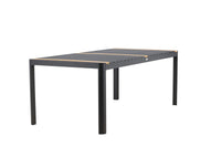 Togo ruokapöytä 200*100 - musta / tiikki