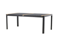 Togo ruokapöytä 200*100 - musta / tiikki