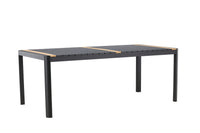 Togo ruokapöytä 200*100 - musta / tiikki