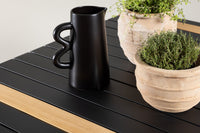 Togo ruokapöytä 200*100 - musta / tiikki