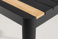 Togo ruokapöytä 200*100 - musta / tiikki