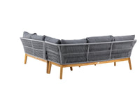 Chania kulmasohva sohvapöydällä - harmaa / akasia