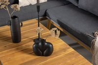 Chania kulmasohva sohvapöydällä - harmaa / akasia