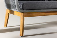 Chania kulmasohva sohvapöydällä - harmaa / akasia