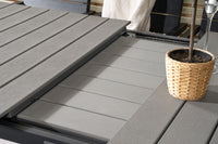 Levels ruokapöytä - musta alumiini / harmaa aintwood - 160/240*90 + Levels ruokatuoli