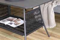 BERLIN Kulmasohvaryhmä sohvapöydällä musta/harmaa