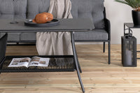 BERLIN Kulmasohvaryhmä sohvapöydällä musta/harmaa