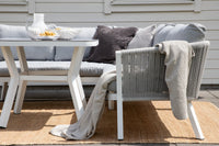 VIRYA Kulmasohvaryhmä sohvapöydällä valkoinen/harmaa