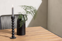 Break ruokapöytä 95*150 - musta / alumiini + Bois ruokatuoli - musta / harmaa ruskea