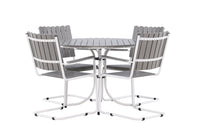 Holmsund ruokailuryhmä - valkoinen / harmaa aintwood