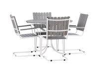 Holmsund ruokailuryhmä - valkoinen / harmaa aintwood