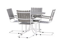 Holmsund ruokailuryhmä - valkoinen / harmaa aintwood