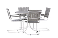 Holmsund ruokailuryhmä - valkoinen / harmaa aintwood