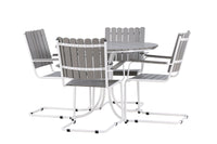 Holmsund ruokailuryhmä - valkoinen / harmaa aintwood