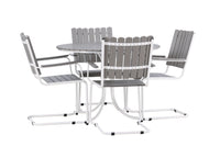 Holmsund ruokailuryhmä - valkoinen / harmaa aintwood