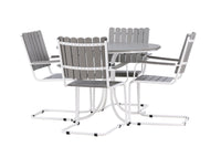 Holmsund ruokailuryhmä - valkoinen / harmaa aintwood