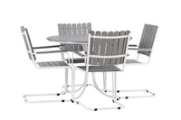 Holmsund ruokailuryhmä - valkoinen / harmaa aintwood