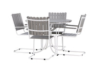 Holmsund ruokailuryhmä - valkoinen / harmaa aintwood