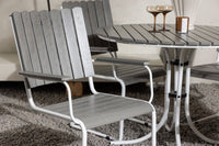 Holmsund ruokailuryhmä - valkoinen / harmaa aintwood