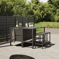 UMAMI baaripöytä 123 cm ja 4 baarituolia, musta