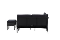 KNOCK Kulmasohvaryhmä sohvapöydällä musta
