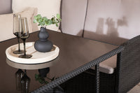 KNOCK Kulmasohvaryhmä sohvapöydällä musta/harmaa