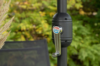 BREKKI Ruokailuryhmä, mukaan lukien aurinkovarjo, musta