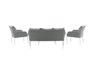 SPOGA Sohvaryhmä sohvapöydällä valkoinen/harmaa