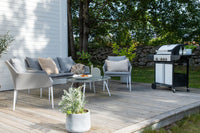 SPOGA Sohvaryhmä sohvapöydällä valkoinen/harmaa