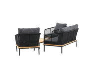 Andorra-sohvasetti sohvapöydällä - musta / harmaa