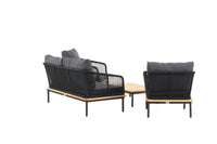 Andorra-sohvasetti sohvapöydällä - musta / harmaa