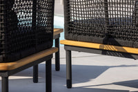 Andorra-sohvasetti sohvapöydällä - musta / harmaa