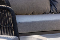 Lindos sohva-ryhmä sohvapöydällä - musta / harmaa