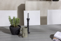 Garcia ruokapöytä 200*100 - valkoinen / alumiini / harmaa aintwood + Break ruokatuoli - valkoinen / alumiini / textilene