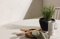 Lina ruokapöytä 120ø - Beige + Peking ruokatuoli - beige / alumiini