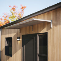 MODERN sisäänkäyntikatto, L200 x D85 x H27,5 cm, harmaa