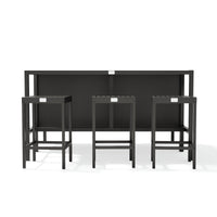 Umami-moduuli 3 baaripöydällä ja 3 baarituolilla, musta