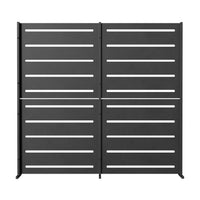 RAMA näkösuoja 2 osaa, korkea, musta, L160 x S30 x K153 cm