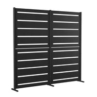 RAMA näkösuoja 2 osaa, korkea, musta, L160 x S30 x K153 cm