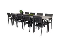 Levels ruokapöytä 229/310 - musta / harmaa + Copacabana ruokatuoli - musta