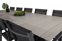 Levels ruokapöytä 229/310 - musta / harmaa + Copacabana ruokatuoli - musta