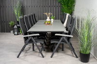 Levels ruokapöytä 229/310 - musta / harmaa + Albany 5:pos ruokatuoli - musta