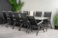 Levels ruokapöytä 229/310 - musta / harmaa + Albany 5:pos ruokatuoli - musta