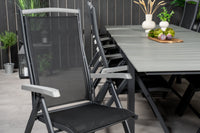 Levels ruokapöytä 229/310 - musta / harmaa + Albany 5:pos ruokatuoli - musta