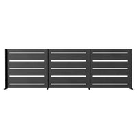 RAMA näkösuoja 3 osaa matala, musta, L240 x S30 x K80 cm