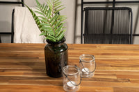 Bois ruokapöytä 200*100 - musta / akasia + Bois käsinojatuoli - musta alumiini