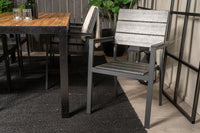 Puu ruokapöytä 200*100 - musta / akasia + Levels ruokatuoli - musta