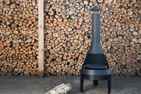 Marongo-tulihaudutuspata / grilli metalli - musta