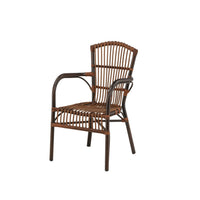 Galera ruokatuoli - ruskea / alumiini