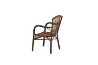 Galera ruokatuoli - ruskea / alumiini